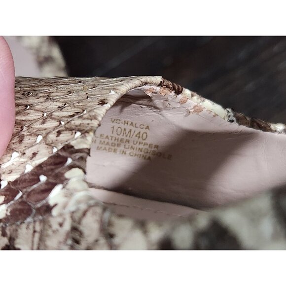 Vince Camuto Halca Snakeprint Stilleto Peep-toe Pumps/Sz. 10M - Picture 9 of 9